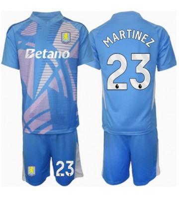 Aston Villa Emiliano Martinez #23 Brankář Alternativní dres komplet pro Děti 2024-25 Krátkým Rukávem (+ Krátké kalhoty)
